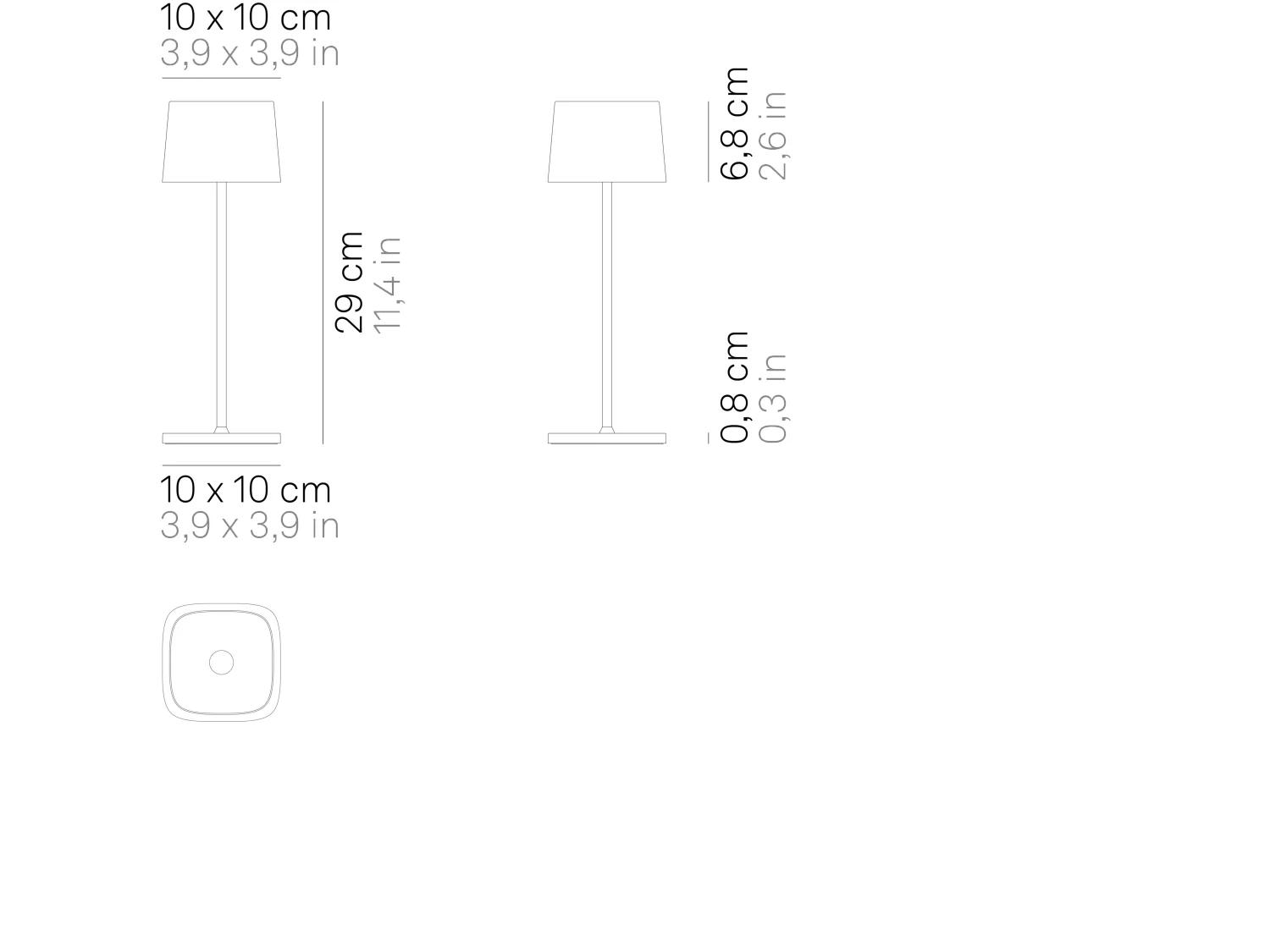 Saffron Ofelia Pro Sand LED Bordlampe Genopladelig og Dæmpbar - 2200-2700-3000K - 9 timers Maksimal Effekt