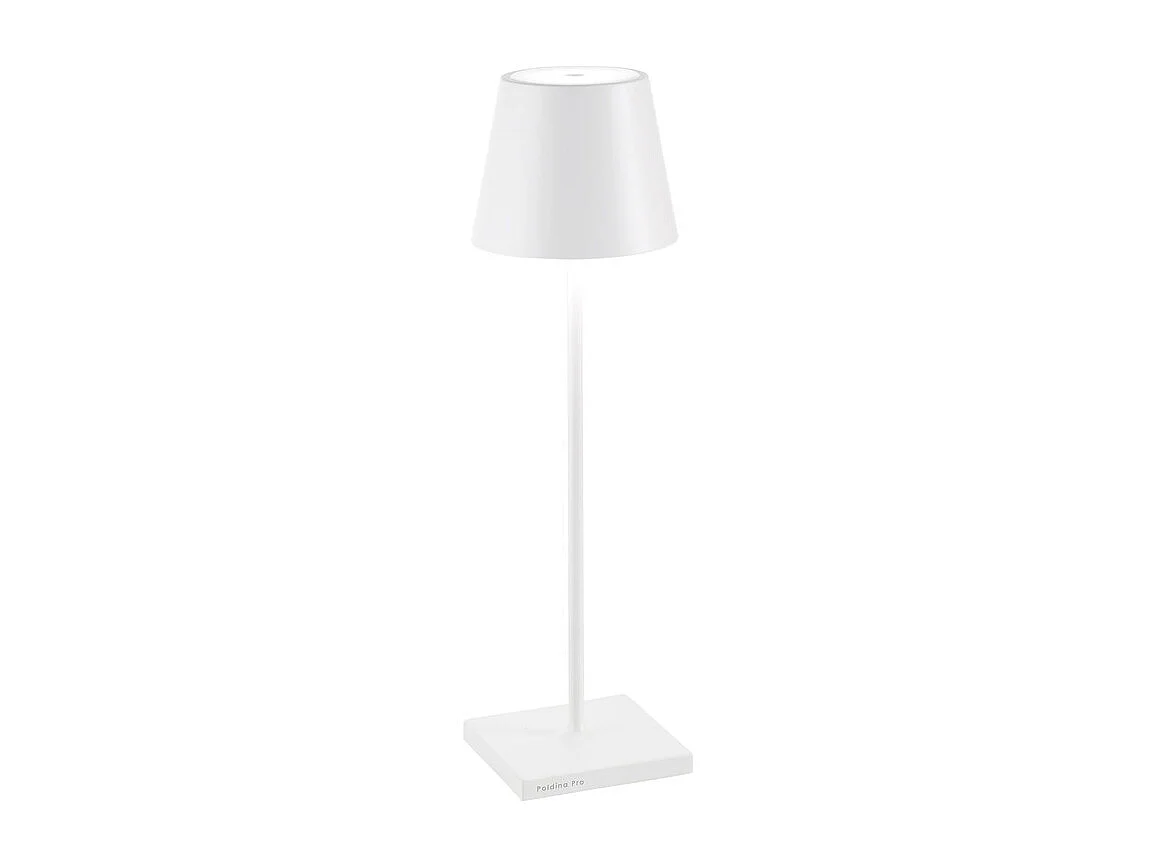 Lampa stołowa LED Poldina Pro White, akumulatorowa i ściemnialna, do 12 h pracy, do użytku zewnętrznego, IP65