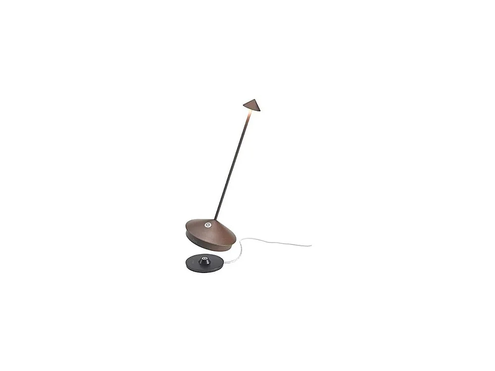 Pina Pro Corten LED bordlampe, genopladelig og dæmpbar, ledningsfri, Saffron, 2200-2700-3000K, IP54, 12 timers batterilevetid