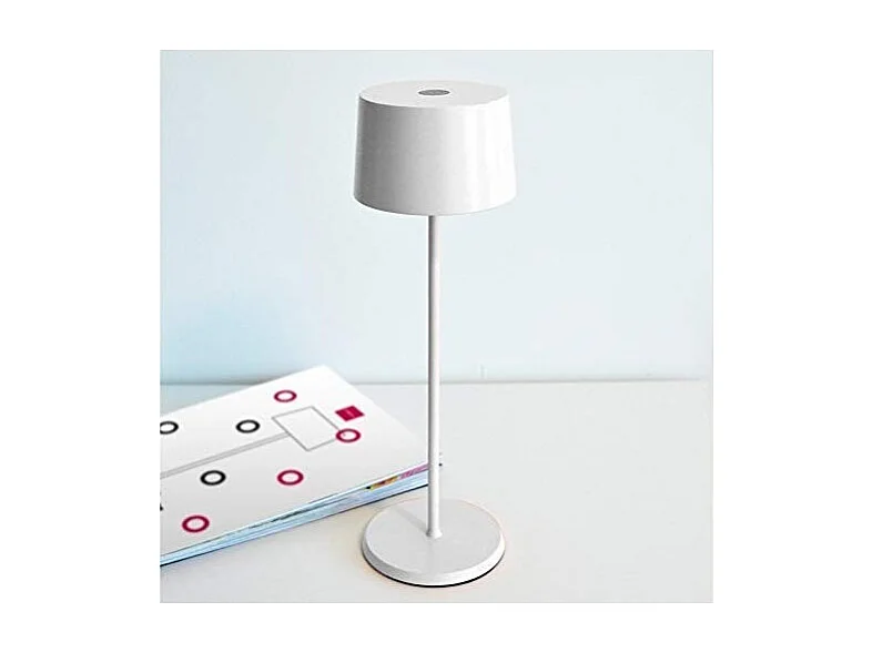 Lampe de table LED Zafferano Olivia Pro, or jaune, rechargeable et dimmable - 2200-2700-3000K, 9 heures à puissance maximale