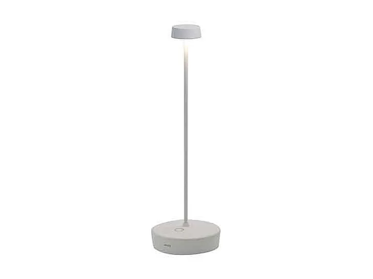 Lampa stołowa LED Zafferano Swap Pro, ładowalna i ściemnialna, biała, 2200-2700-3000K, maksymalna moc 9 godzin.