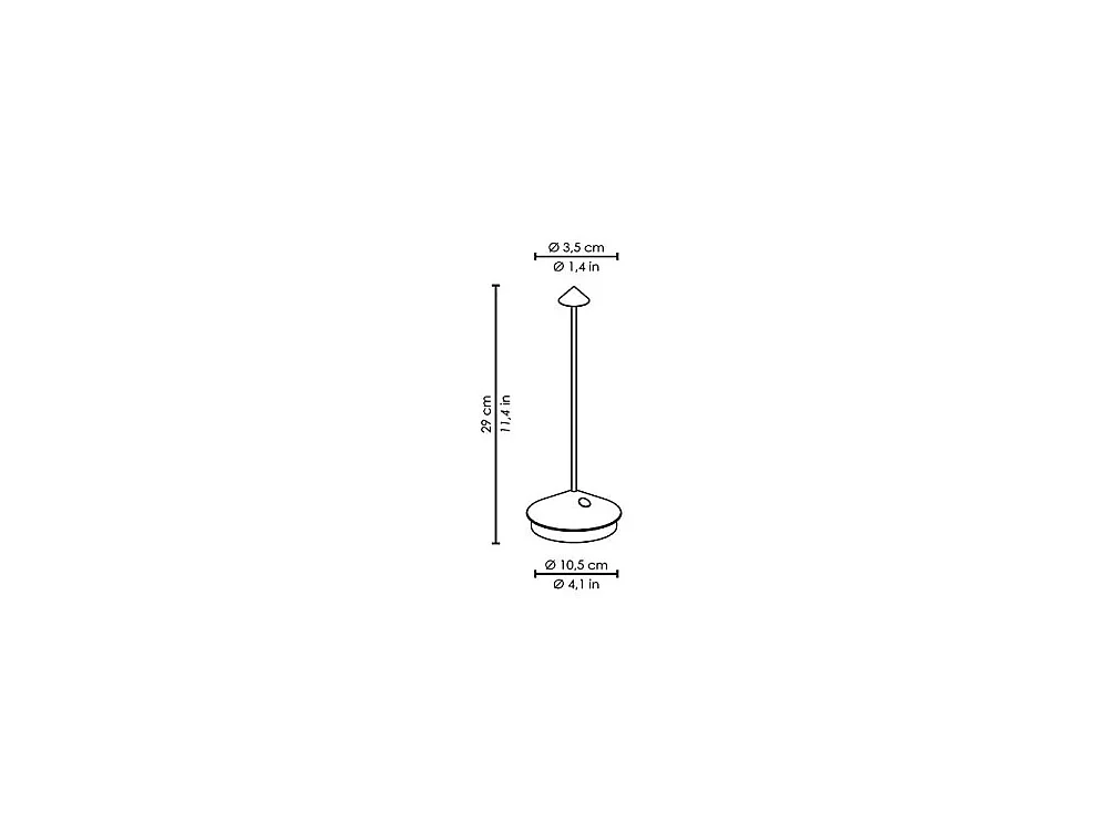 Pina Pro Sand LED bordlampe, genopladelig og dæmpbar, trådløs, safran, 2200-2700-3000K, IP54, 12 timers batterilevetid