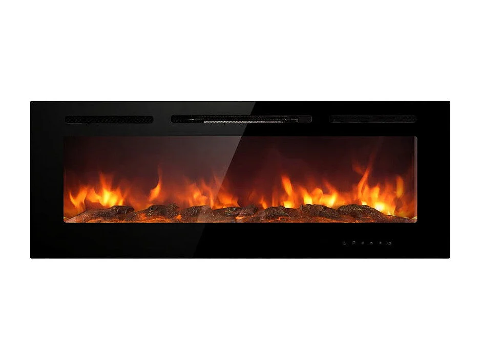 Lareira elétrica CHICAGO, lareira de parede embutida, C101,6 x L14 x A54,6