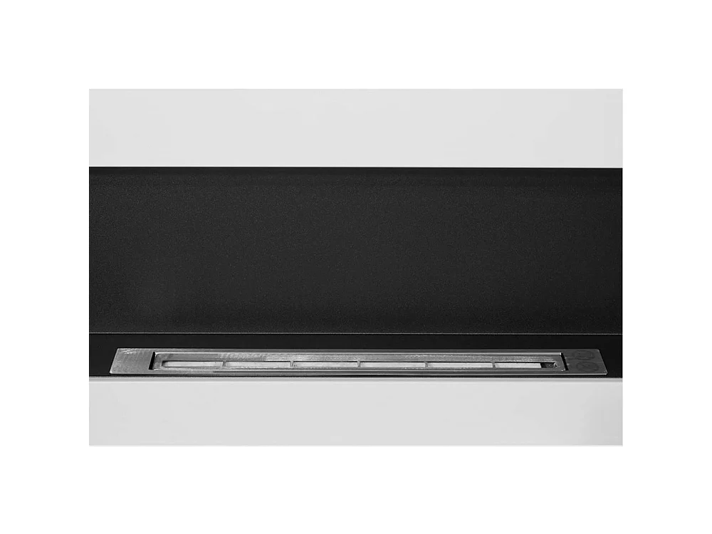 Siena weißer, wandmontierter Bioethanolkamin, L 90 x T 12 x H 40