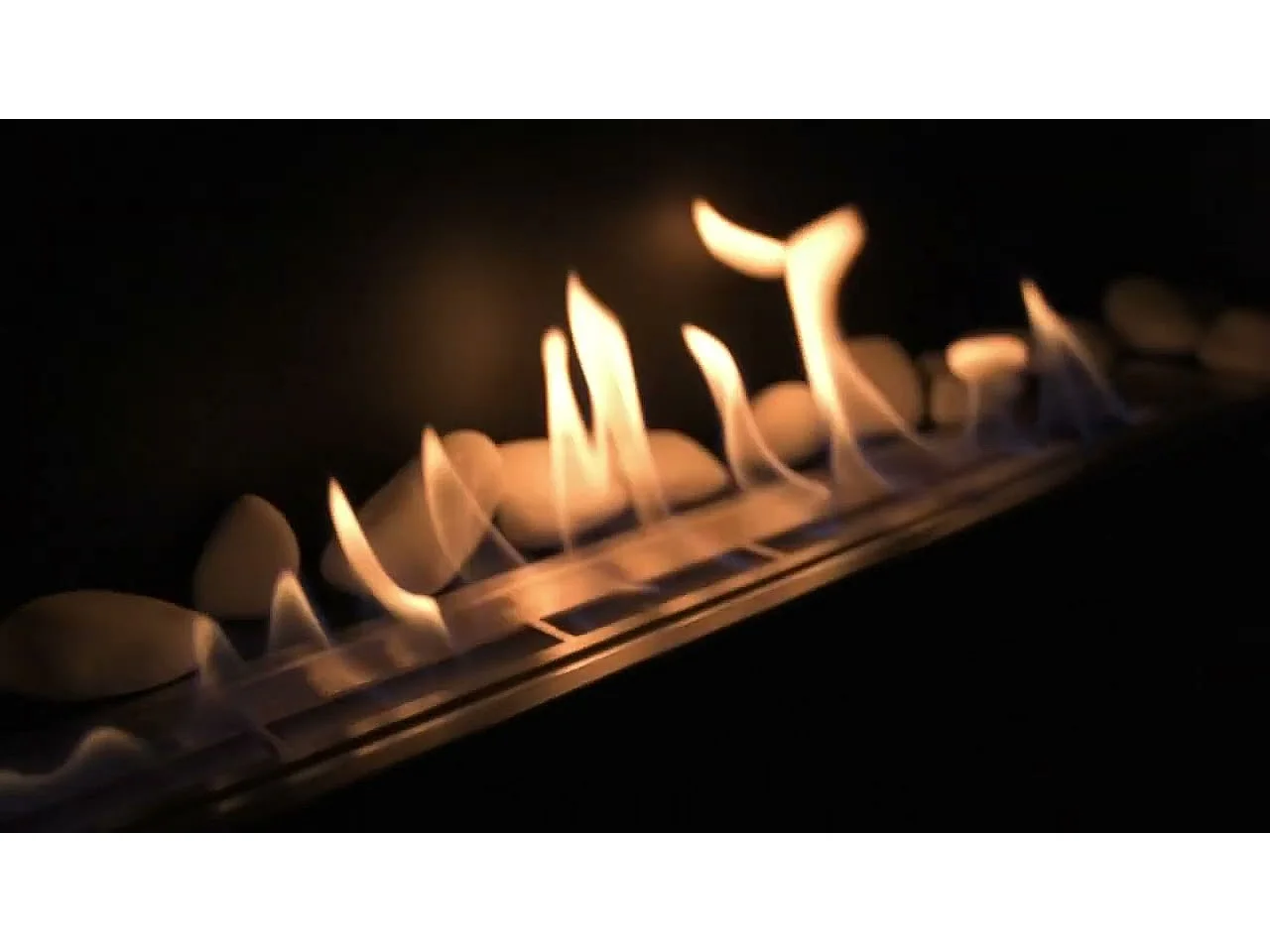 Chimenea de bioetanol Pisa Black para pared o empotrada, L 65 x P 12 x H 40