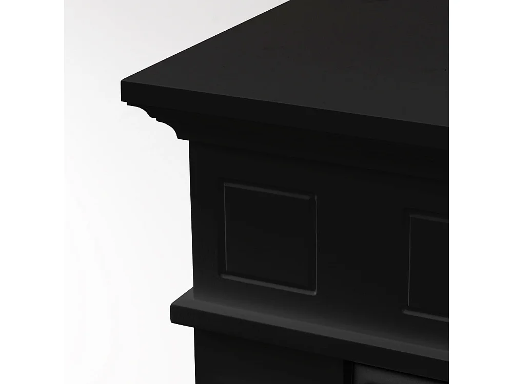 Camino elettrico caminetto da terra JEFFERSON in legno Nero L 89,5 x H90,5 x P28