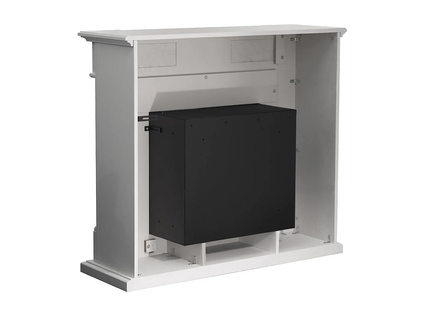 Camino a bioetanolo biocamino da terra TRUMAN Bianco effetto marmo L121 x P38 x H108