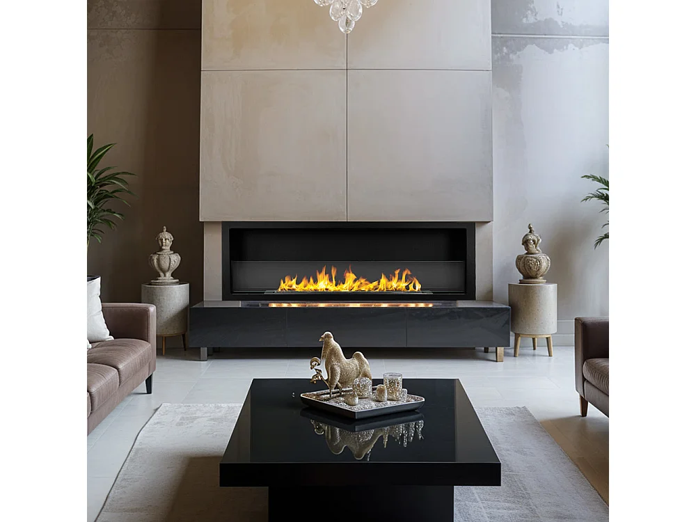 Chimenea de bioetanol de pared FURORE 120, 120x40 cm