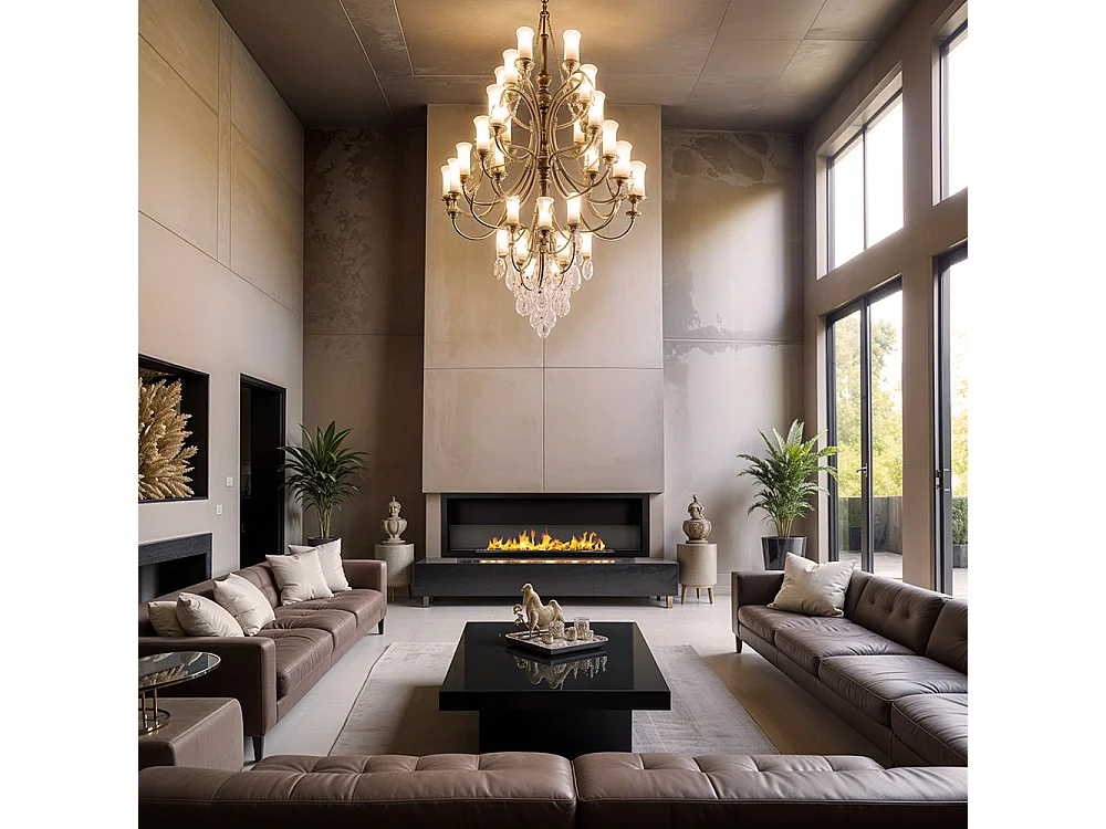 Chimenea de bioetanol de pared FURORE 120, 120x40 cm