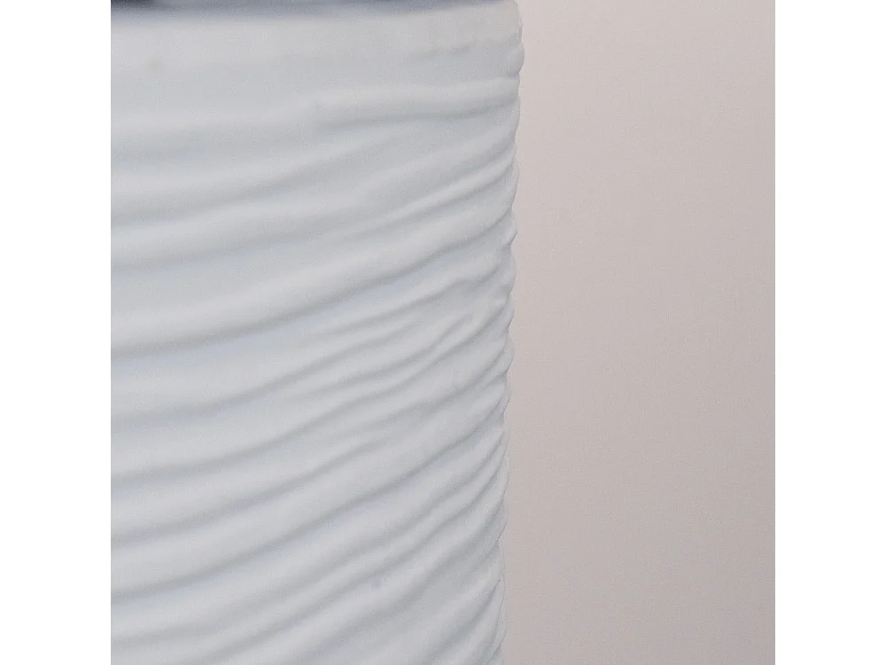 Chimenea de bioetanol RAFFAELLO Pearl White, brasero de pie para interior y exterior, d.35 x h.55