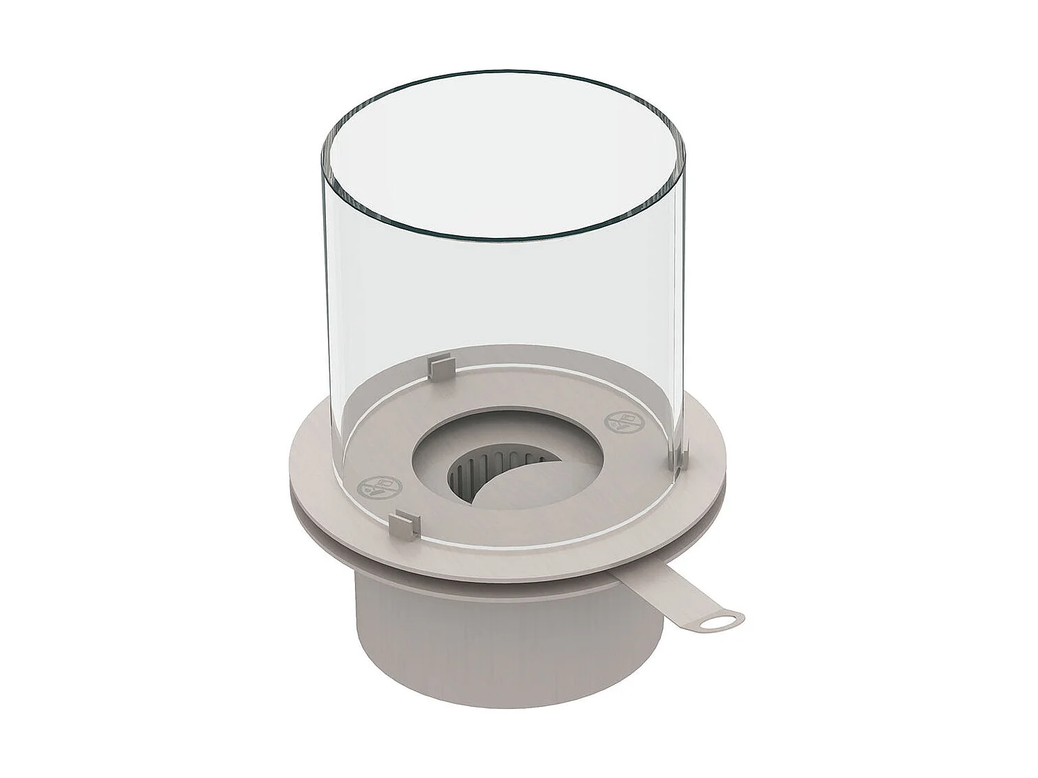 Chimenea de bioetanol RAFFAELLO Pearl White, brasero de pie para interior y exterior, d.35 x h.55