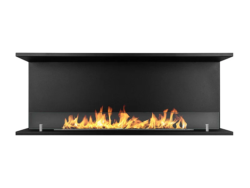 TREVI 120 Einbau-Bioethanolkamin, 3-seitig, 3-seitig offen, 120 x 50 cm