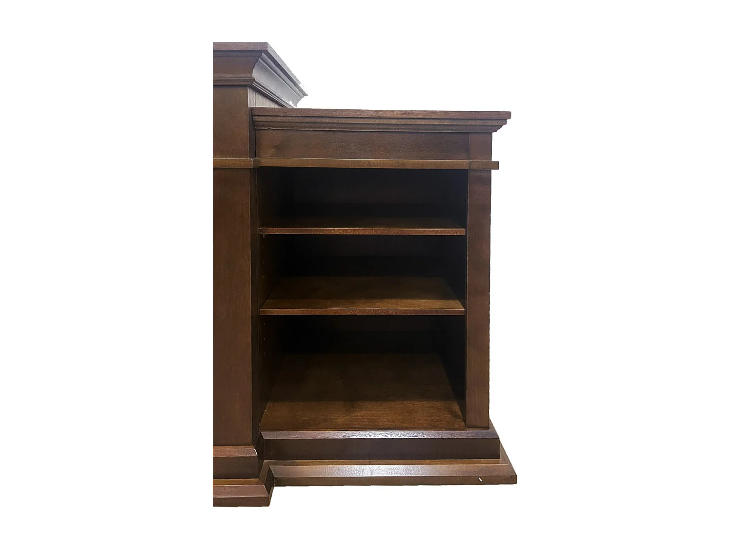 Camino elettrico caminetto da terra BIDEN in legno Noce L179 x P48 x H85