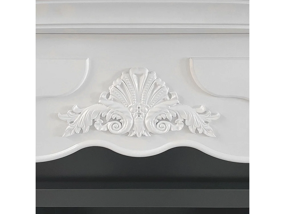 Camino a bioetanolo biocamino da terra Parigi in legno Bianco L123xP39xH100