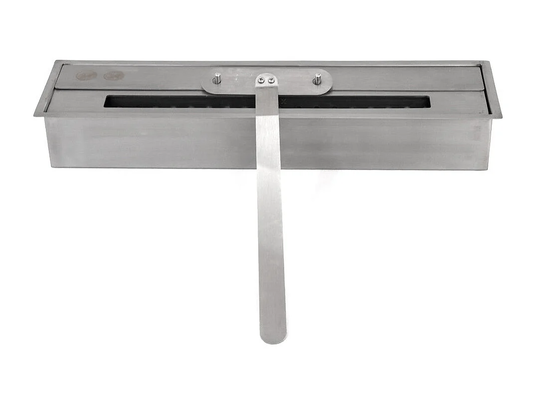 Lareira a bioetanol Cambridge, lareira de chão, madeira marrom, 110x37x102 cm (altura)