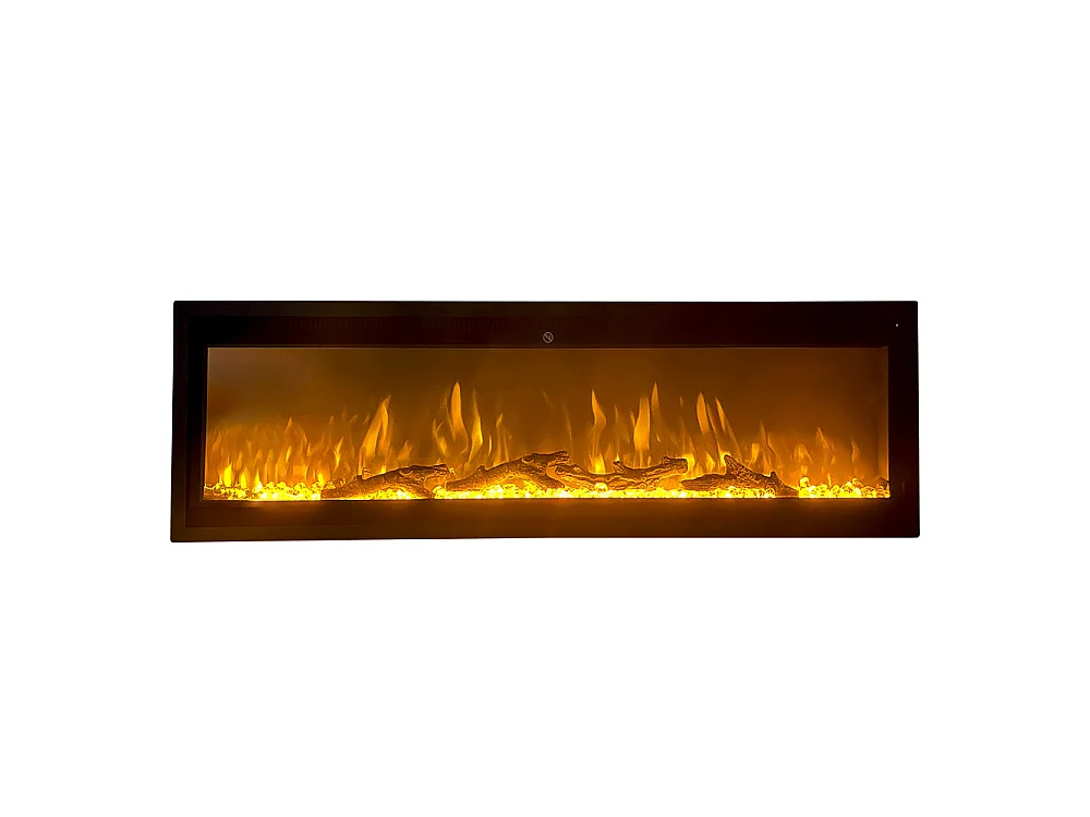 Elektrisk pejs vægmonteret pejs foran CHICAGO130 L127 x D14 x H45