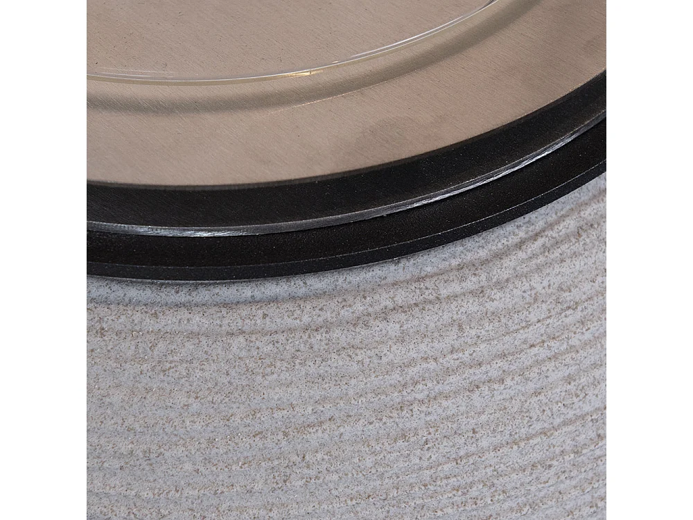 Chimenea de bioetanol, brasero de jardín, de pie, para uso interior y exterior, BOTTICELLI Corda Beige, d.40 x h.54