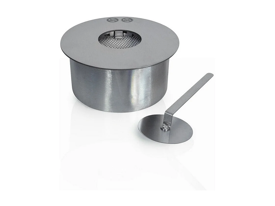 Bruciatore tondo per camino a bioetanolo biocamino inox 2,5 lt d.25 cm