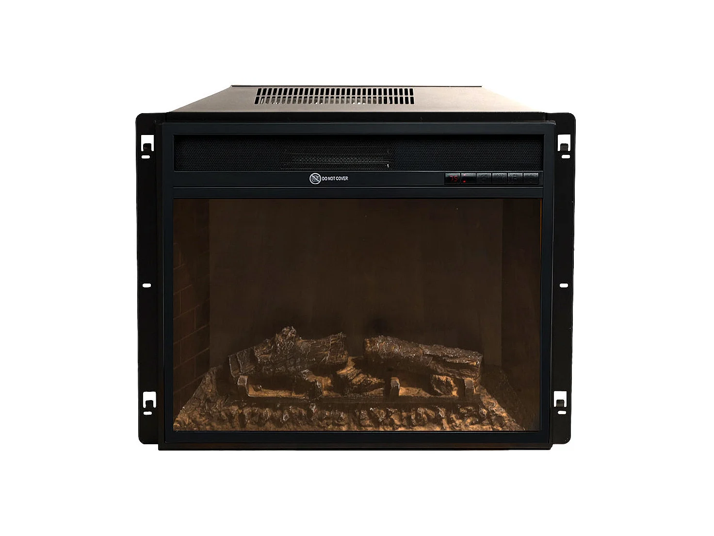 Camino elettrico caminetto da terra ad angolo MADISON in legno Bianco L126 x P78 x H83