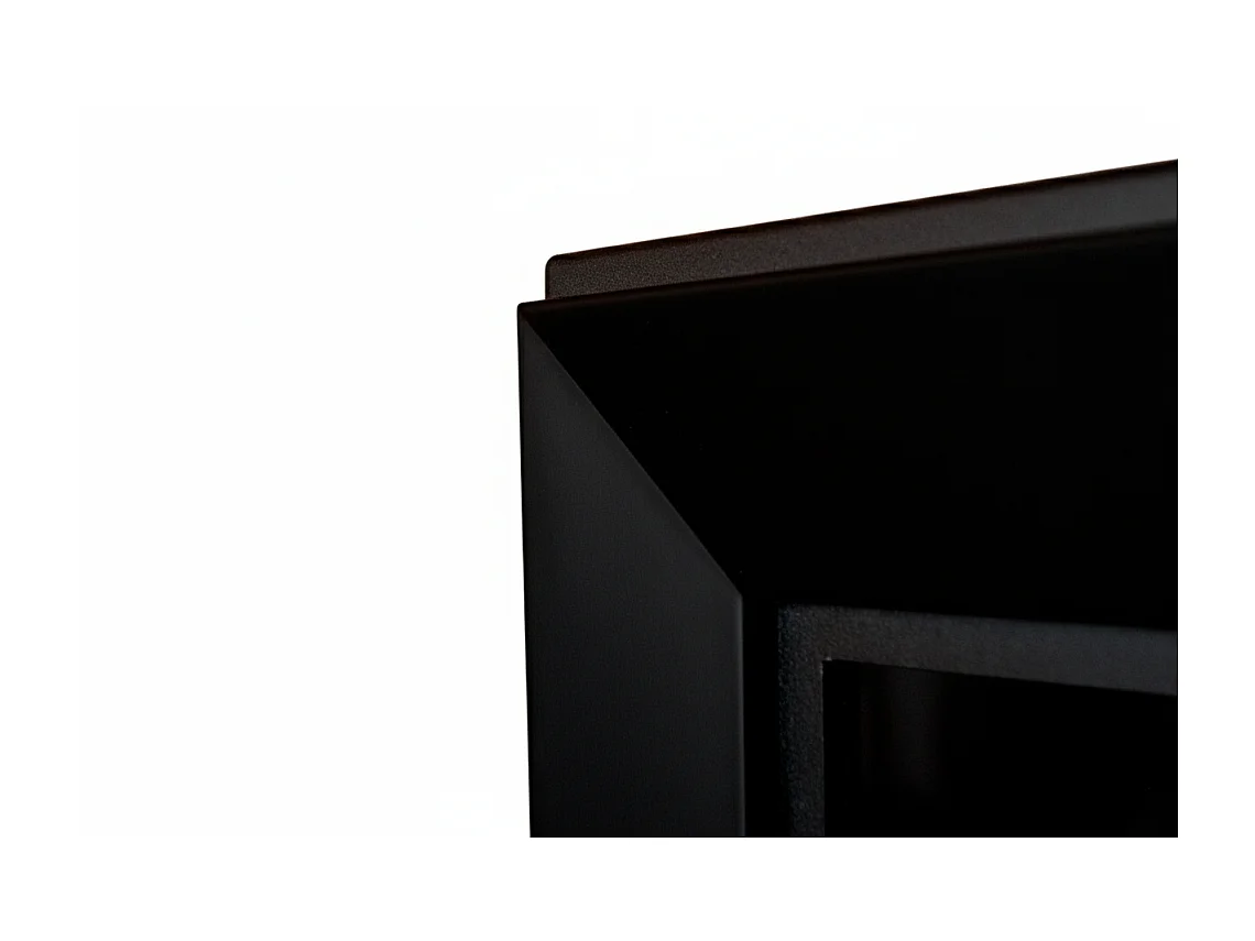 Caminetto a Bioetanolo Frame 1200 SimpleFire da incasso con Vetro - Nero Opaco