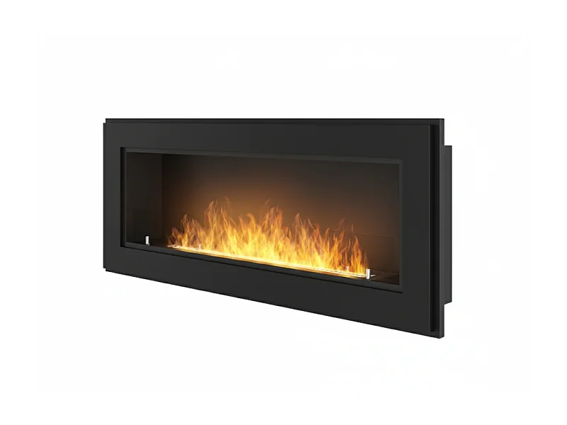Frame 1200 SimpleFire Einbau-Bioethanolkamin mit Glas - Mattschwarz
