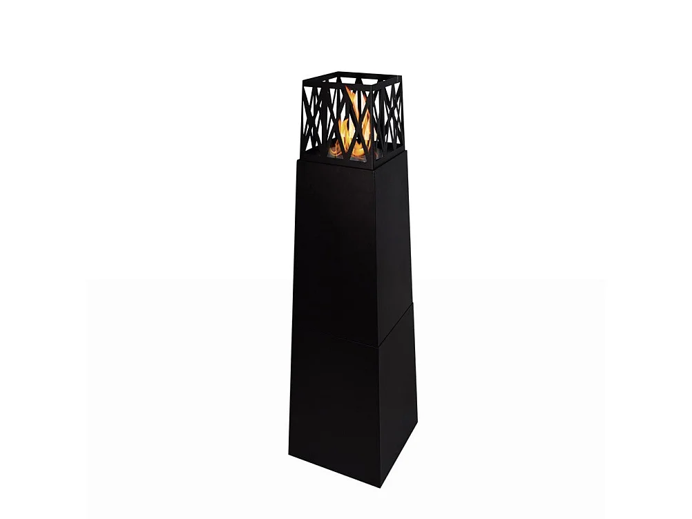 Vulcano Nero 40x40x145mm udendørs bioethanol havepejs