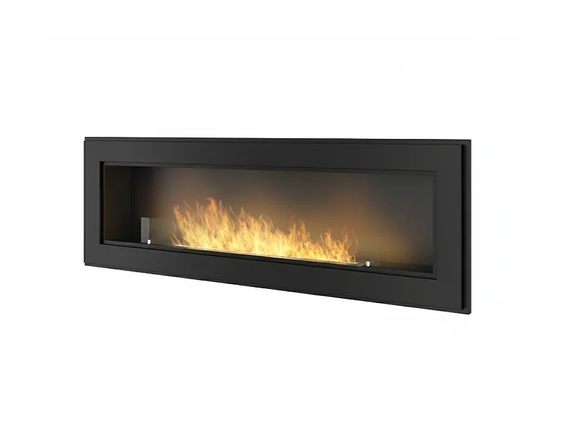 Frame 1500 SimpleFire Einbau-Bioethanolkamin mit Glas - Mattschwarz