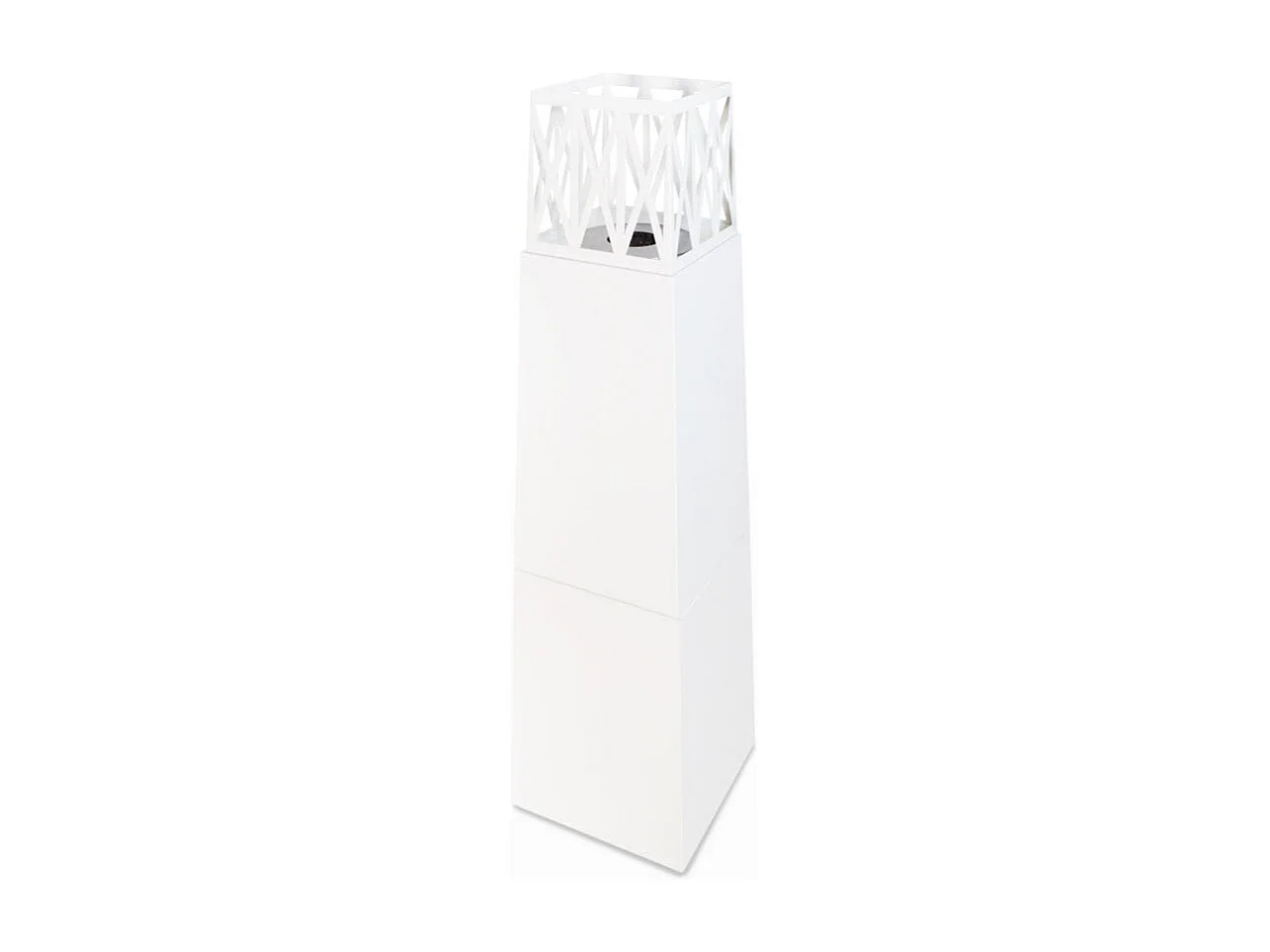 Vulcano White 40x40x145 Outdoor Bioethanol Gartenkamin