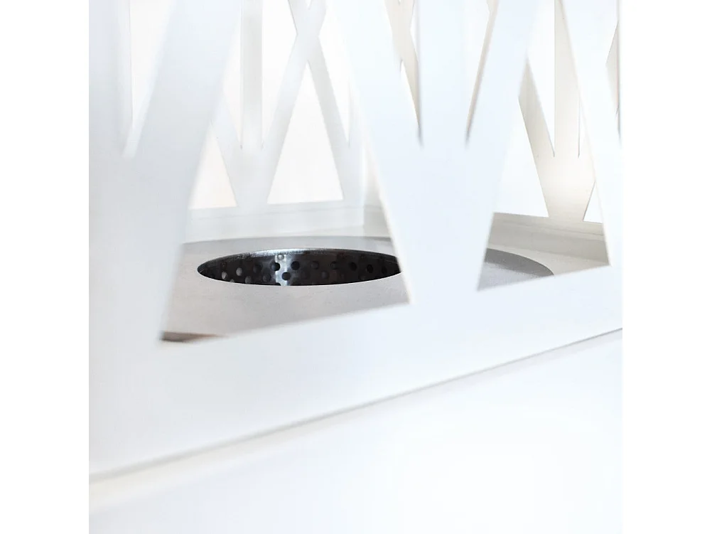 Vulcano White 40x40x145 Outdoor Bioethanol Gartenkamin