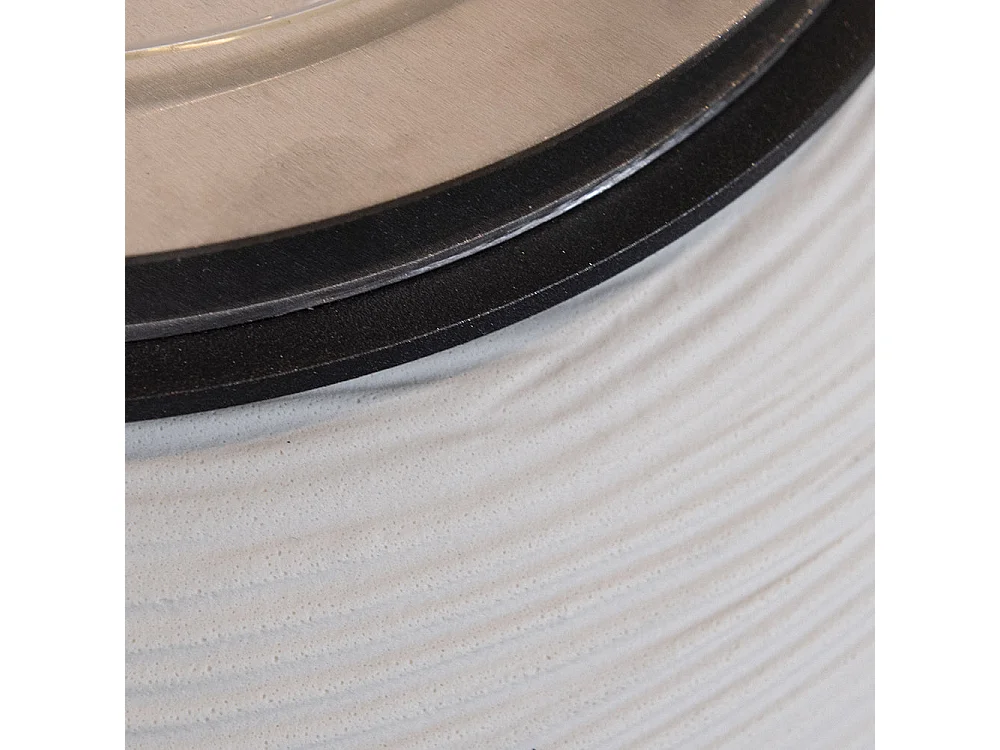 Chimenea de bioetanol, brasero de jardín, de pie, para uso interior y exterior, BOTTICELLI White Pearl, d.40 x h.54