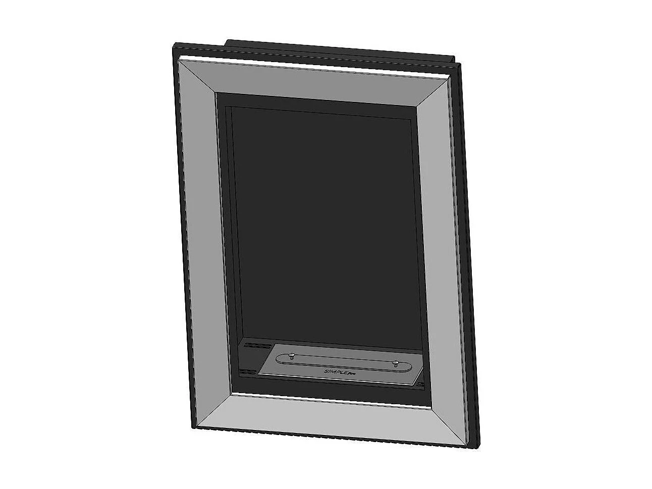 Caminetto a Bioetanolo Frame 550 SimpleFire da incasso con Vetro - Nero Opaco