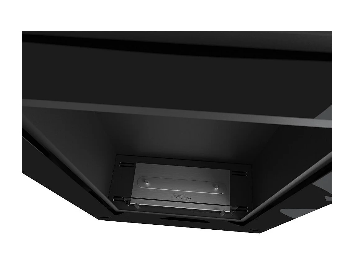Caminetto a Bioetanolo Frame 550 SimpleFire da incasso con Vetro - Nero Opaco
