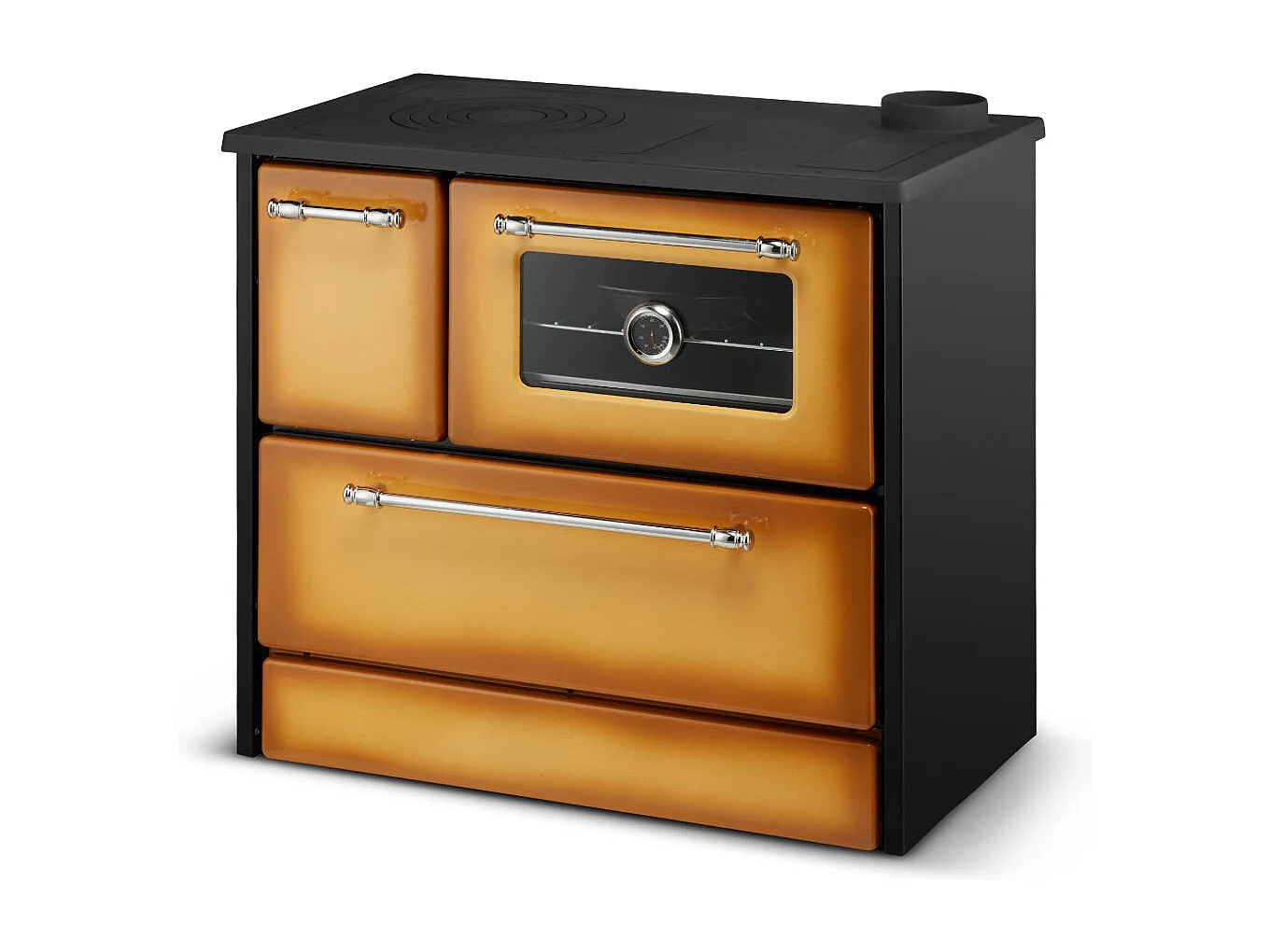 Poêle à bois 9 Kw Cappuccino Beatrice L87xP51xH79 Ecodesign