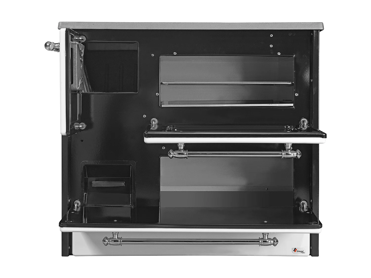 Poêle à bois 9 Kw Cappuccino Beatrice L87xP51xH79 Ecodesign