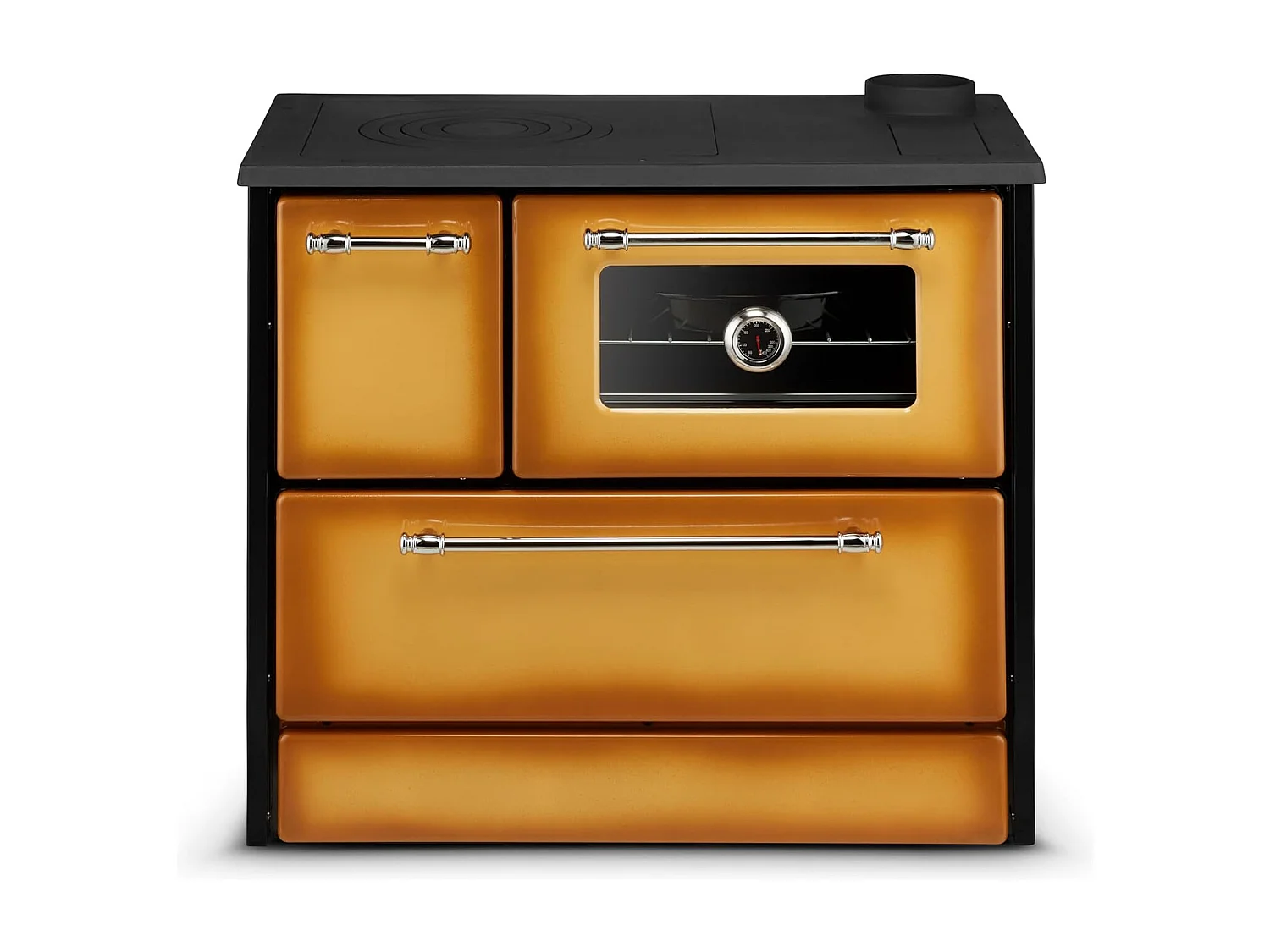 Fogão de cozinha a lenha 9 Kw Cappuccino Beatrice L87xD51xH79 Ecodesign