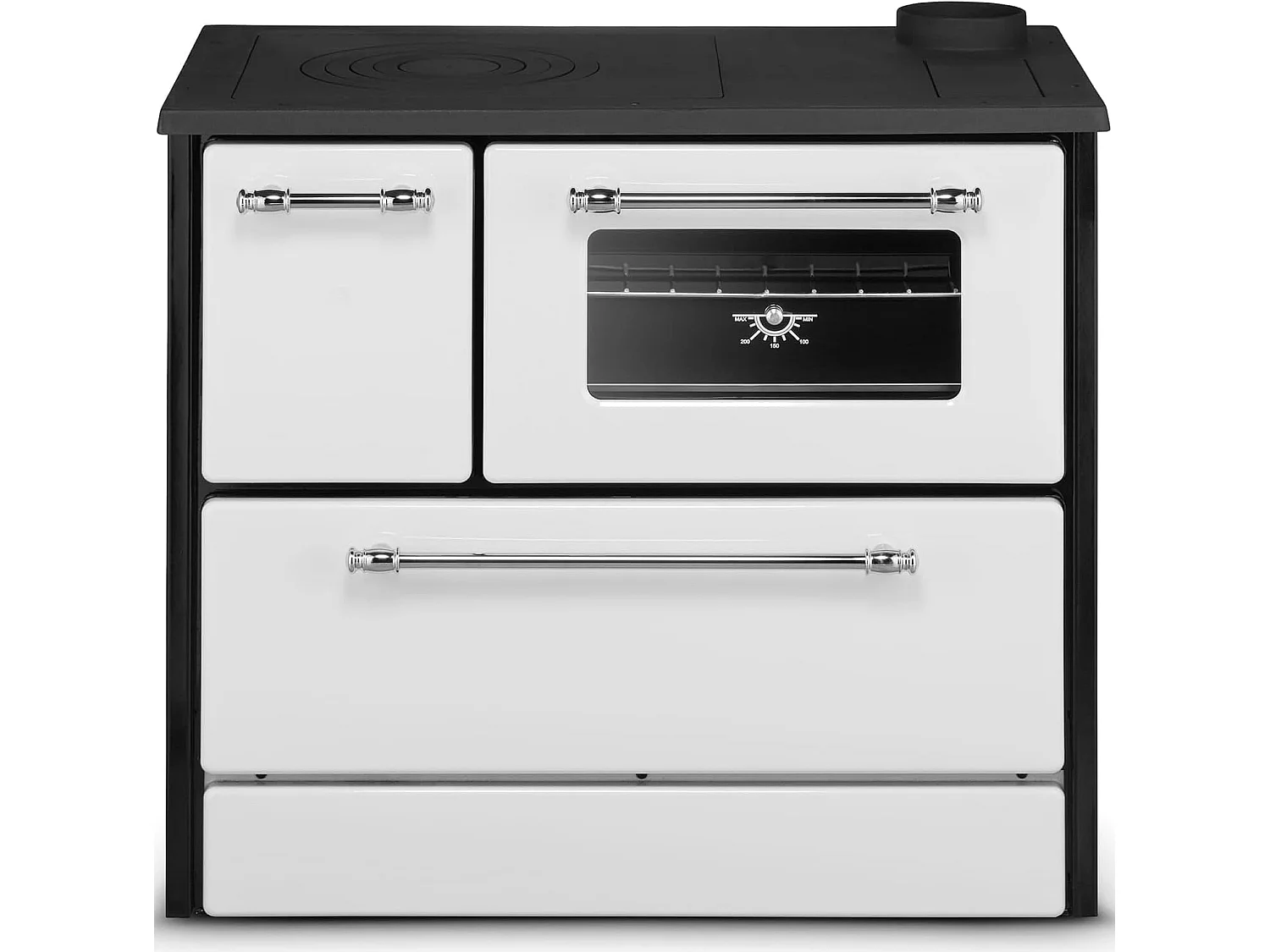 Fogão de cozinha a lenha 9 Kw Cappuccino Beatrice L87xD51xH79 Ecodesign