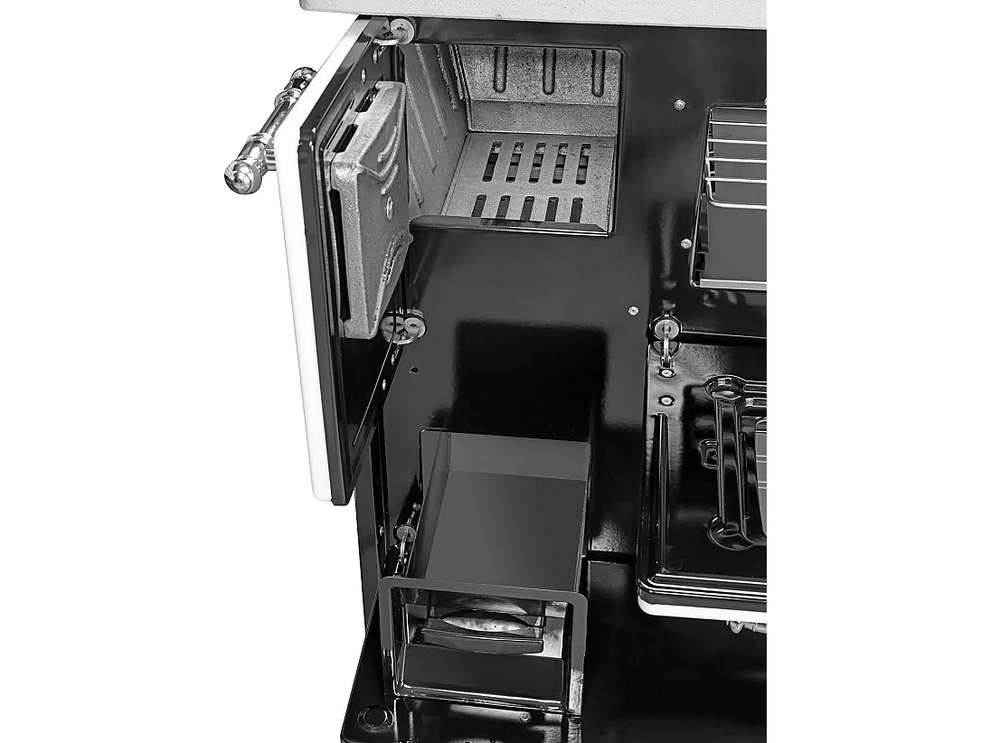 Fogão de cozinha a lenha 9 Kw Cappuccino Beatrice L87xD51xH79 Ecodesign