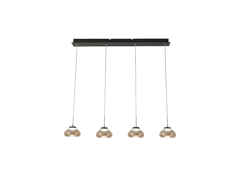 Arabella - Fabas Luce 4-lichts hanglamp - 32W LED - Amberkleurig modern design