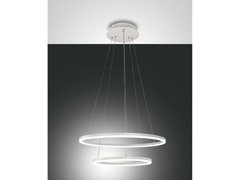 GIOTTO LED pendant lamp 52W white 3508-45-102 Fabas Luce