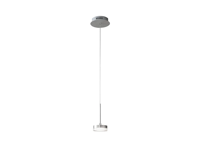 Dunk - Einzelne Pendelleuchte aus satiniertem Aluminium von Fabas Luce - 8W dimmbare LED, modernes Design