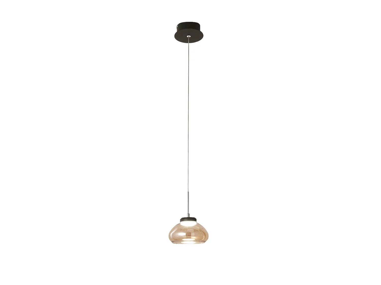 Arabella - Enkele hanglamp van Fabas Luce - 8W LED - Plafondlamp Diameter 14cm Amber