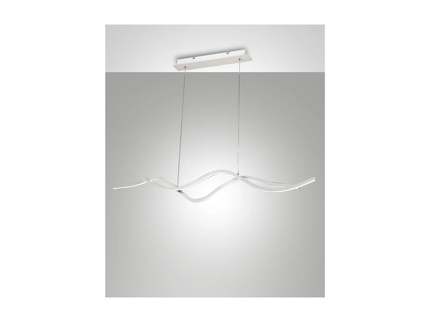 Lámpara colgante LED blanca Sinuo 36W 3666-45-102 Fabas Luce