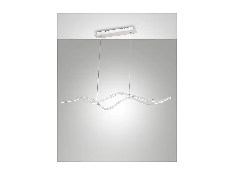 Sinuo LED hangkroonluchter 36W wit 3666-45-102 Fabas Luce