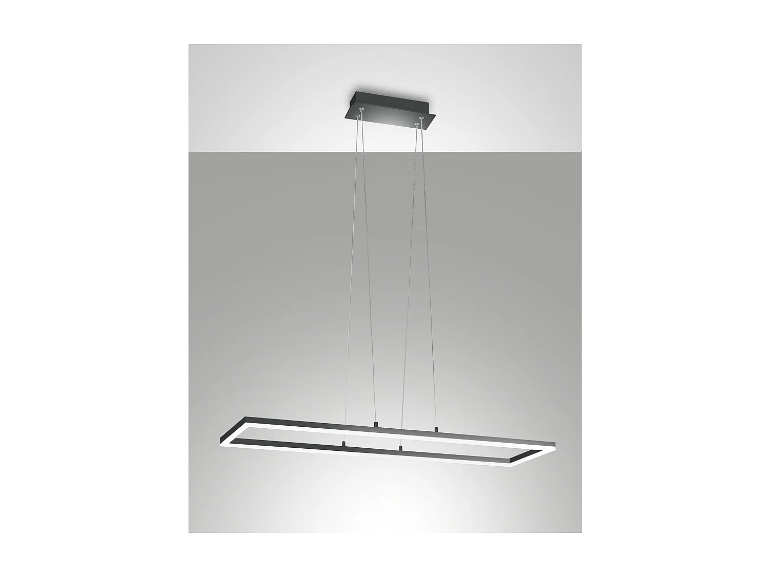 Bard LED-plafondlamp 52W antraciet 3394-45-282 Fabas Luce