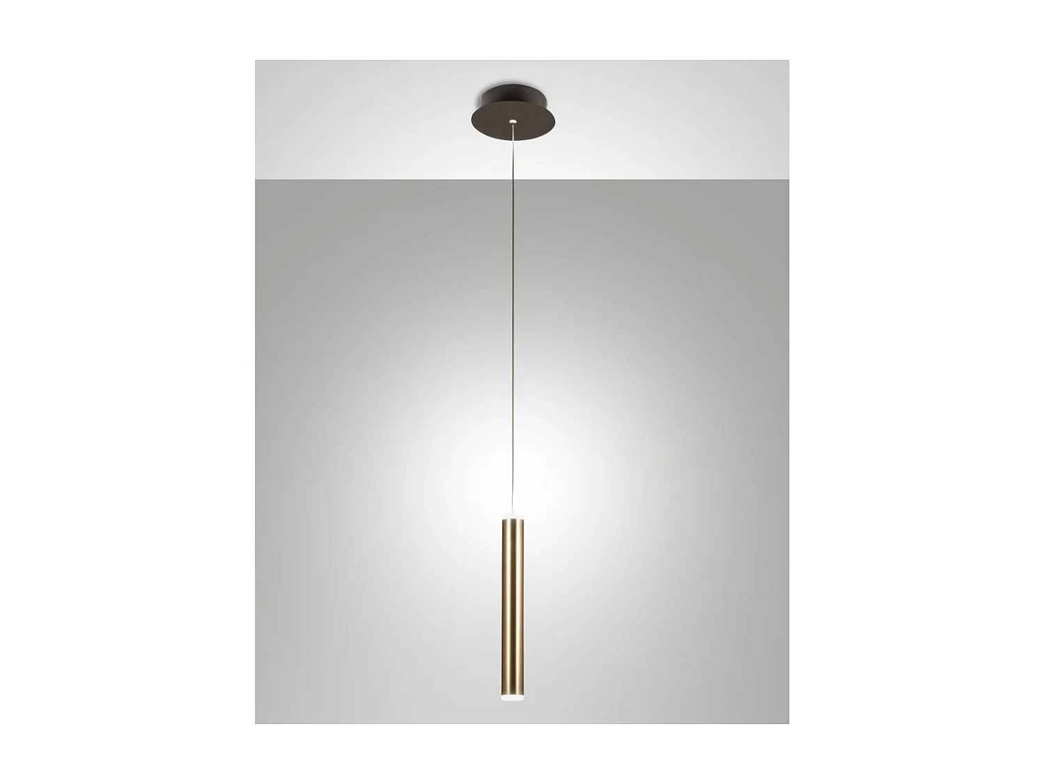 Suspension simple Prado en laiton de Fabas Luce - LED 6,5W dimmable, design moderne