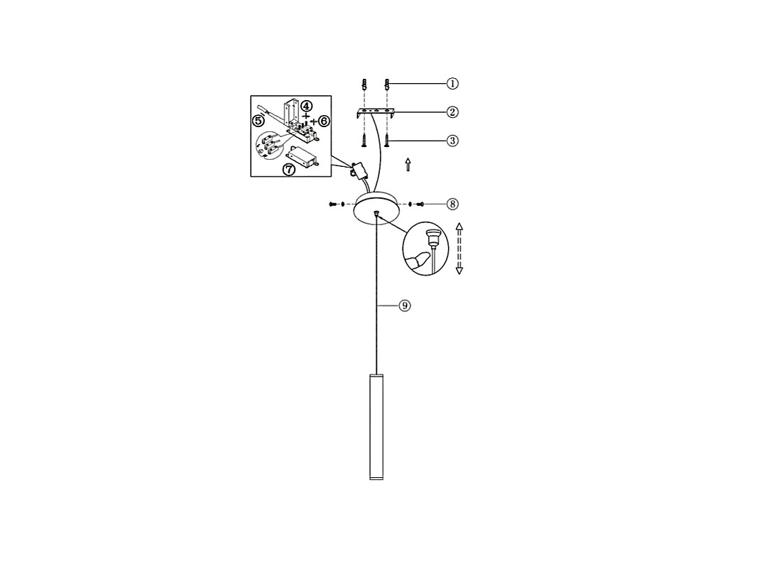 Suspension simple Prado en laiton de Fabas Luce - LED 6,5W dimmable, design moderne