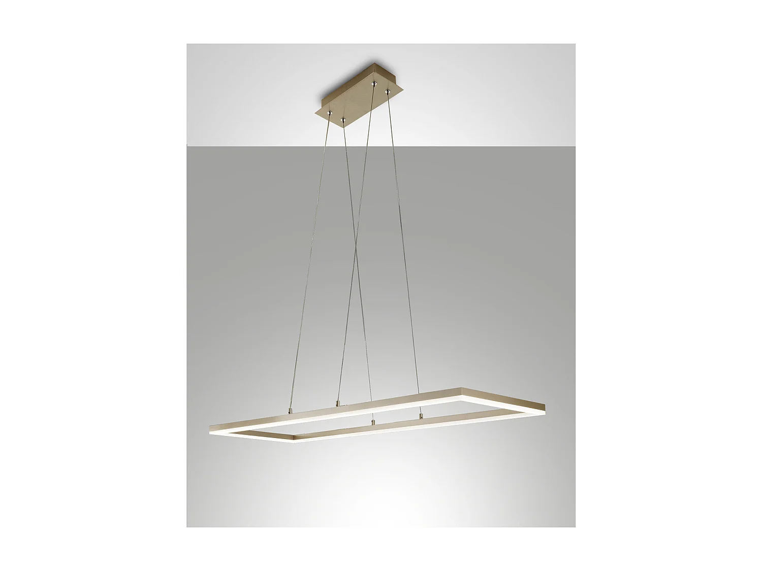 Lámpara de techo colgante LED Bard 52W 3394-45-225 Oro mate Fabas Luce