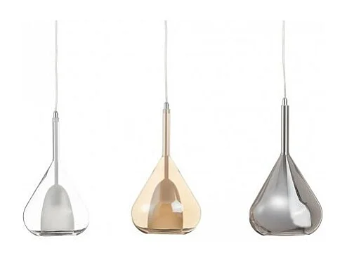 Lámpara colgante LED Lila de metal y cristal borosilicato 3481-48-297 Fabas Luce