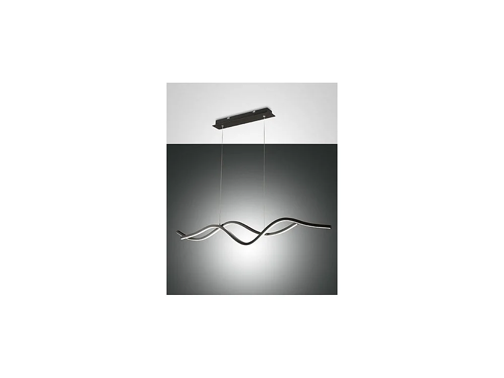 Sinuo 36W schwarze LED-Pendelleuchte 3666-45-101 Fabas Luce