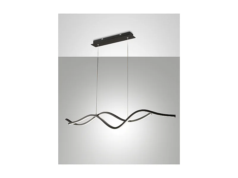 Lámpara colgante LED negra Sinuo 36W 3666-45-101 Fabas Luce